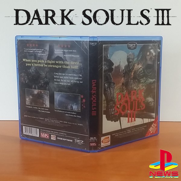 Издательство Bandai Namco показало альтернативную обложку Dark Souls 3, оформленную в стиле старых видеокассет
