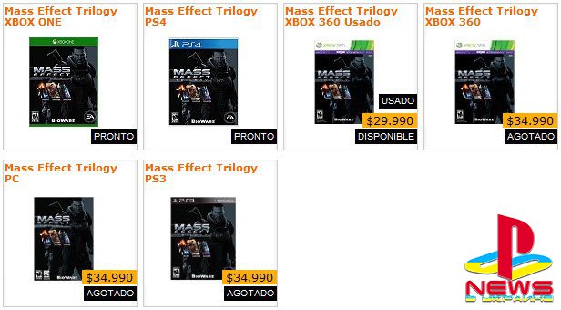    Mass Effect Trilogy  PlayStation 4  Xbox One