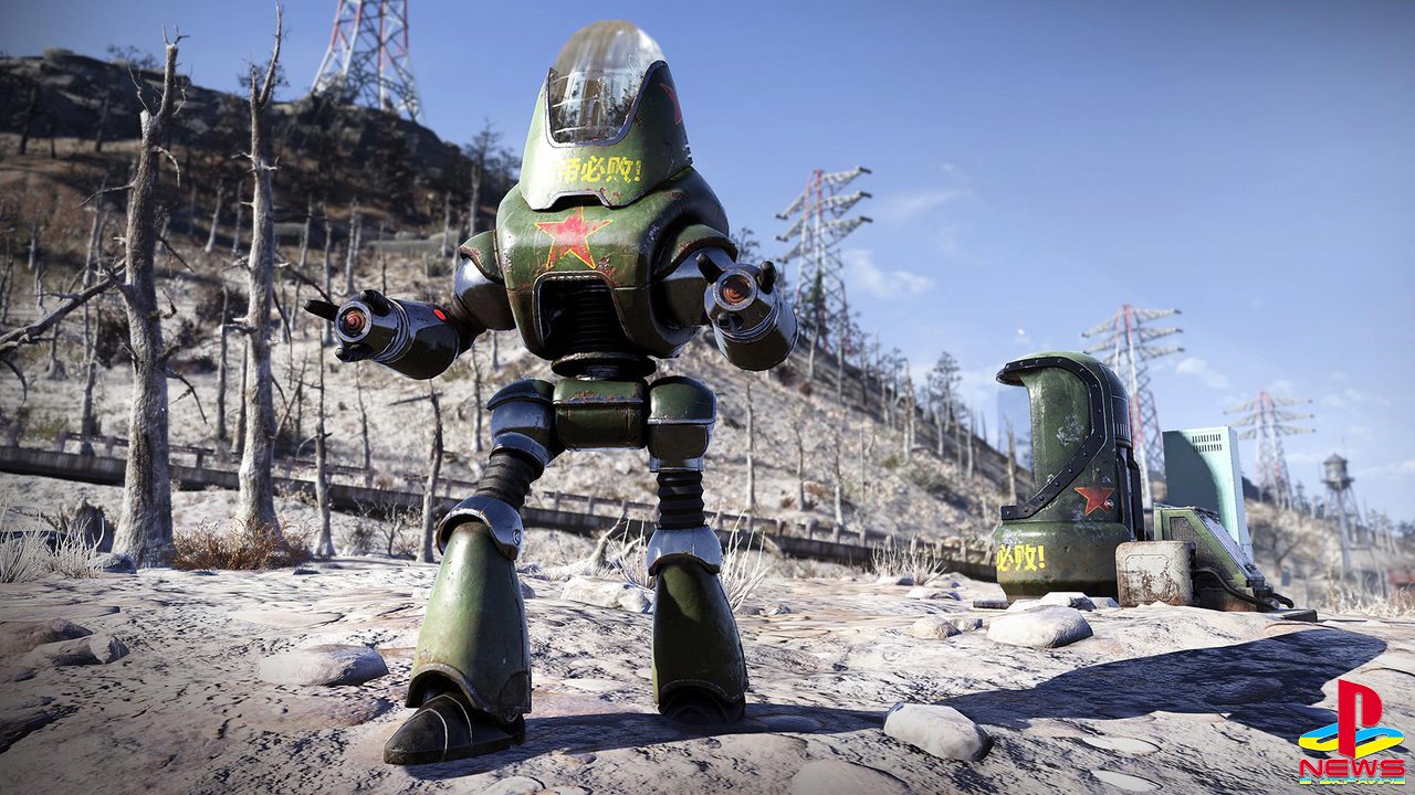 В Fallout 76 робот-коммунист добывает вместо лута листовки с пропагандой